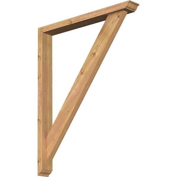 Traditional Traditional Smooth Bracket w/ Offset Brace, Western Red Cedar, 3 1/2